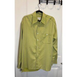 Ermenegildo Zegna VTG Men’s Button-Up Shirt L | Green Italian Luxury Long Sleeve